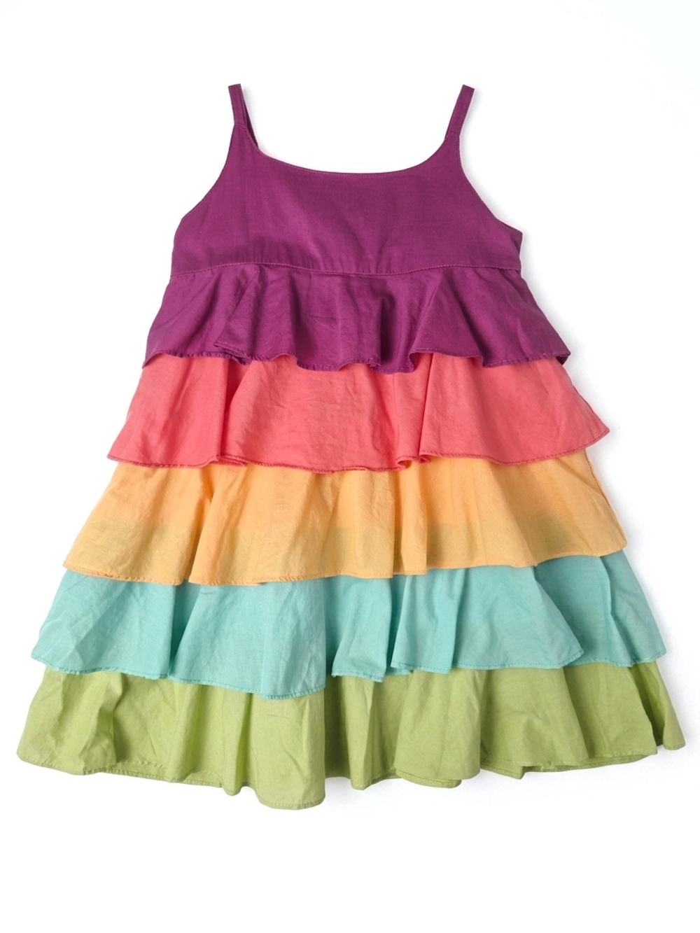 Vintage Gymboree 2008 Rainbow Ruffle Cotton Dress 3T